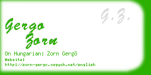 gergo zorn business card