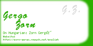 gergo zorn business card